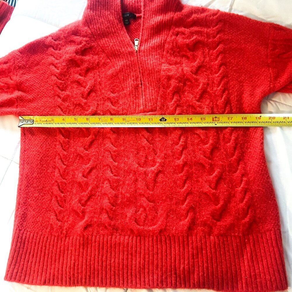 J. Crew Cable Knit Half-Zip Sweater In Supersoft Yarn - Picture 9 of 13